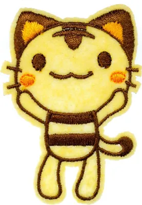 Produktbild von Tiger Katze kindlich Bügelbild Aufnäher Aufbügler Miniblings Raubtier 77x50mm
