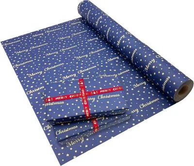 Image de 43 cm x 15 m Rouleau de papier cadeau de Noël avec motif d'étoiles