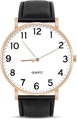 Produktbild von Watch Für Herren, Analog Quarz Uhr für Männer Uhren Minimalist Herrenuhr mit Lederarmband und Großem Zifferblatt, Klassische Business Leicht zu Lesen