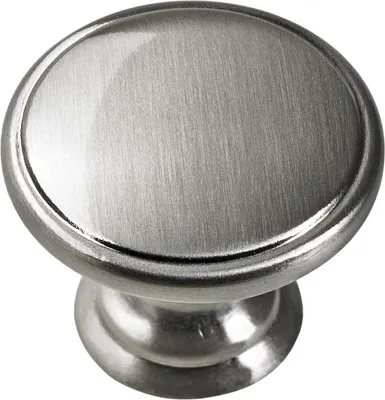 Produktbild von Hettich Möbelknopf Zinkdruckguss Edelstahl-Optik Ø 32 mm - 1 Stück