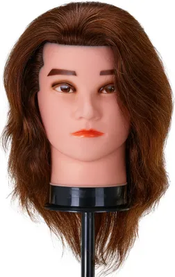 Produktbild von Gabbiano WZ3 Friseur-Trainingskopf, Naturhaar, Farbe 4H, Länge 20,3 cm