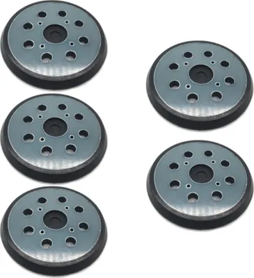 Produktbild von 5x Trade-Shop Klett Schleifteller / Stützteller / Haftteller / Polierteller 125mm 8 Löcher Ersatz für Einhell AEG Milwaukee Exzenterschleifer