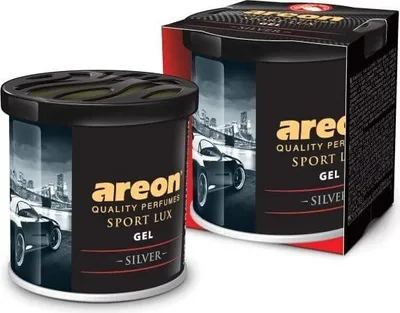 Zdjęcie produktu dla Oryginalny odświeżacz powietrza do samochodu Areon Gel CAN + pokrywka LUX Silver