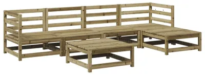 Productafbeelding van vidaXL 6-delige tuinmeubelset, geïmpregneerd grenenhout