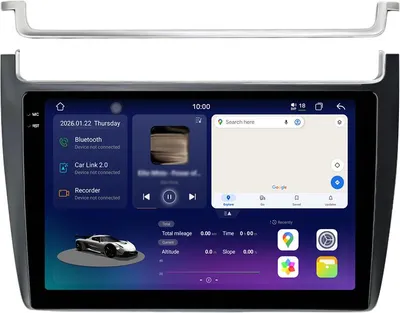 Immagine prodotto di Autoradio Android con display da 9''  6+128 GB, per VW Polo 6R 6C 2008-2020, CarPlay, Android Auto, navigatore, 4G LTE, Bluetooth, DAB+, SWC