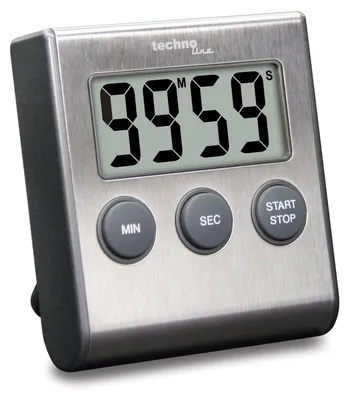 Produktbild von Technoline KT 200, Digitaler Küchentimer, Grau, 99,9 min, LCD, Freistehend, AAA