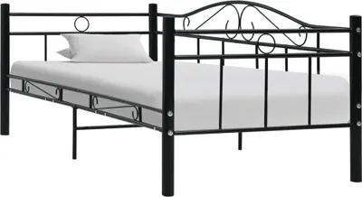 Produktbild von Tagesbett-Rahmen Schwarz Metall 90×200 cm