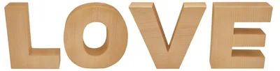 Produktbild von Holzbuchstaben Buche Massivholz LOVE Schrift Dekoration  40.11-002