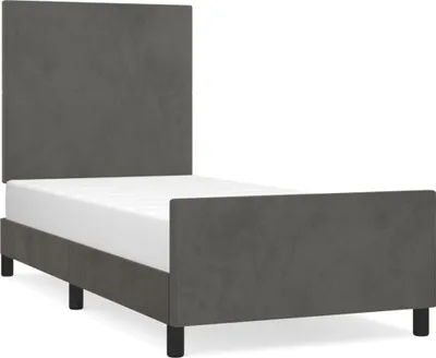 Immagine prodotto di vidaXL Struttura letto senza materasso grigio scuro 90x190 cm in velluto