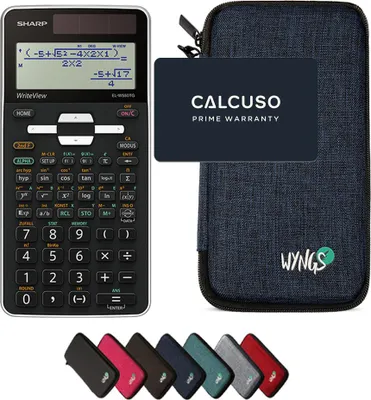 Produktbild von Sharp EL-W550TG inkl. WYNGS Schutztasche Blau - Wissenschaftlicher Taschenrechner - Basic Set