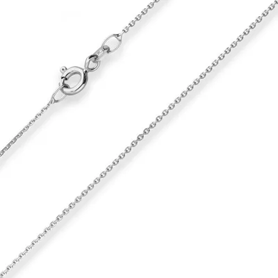 Produktbild von 1mm Ankerkette diamantiert Kette Collier Halskette aus 585 Gold Weißgold 40cm