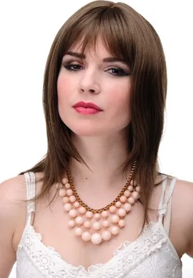 Produktbild von WIG ME UP Glatte Frauen-Perücke Schulterlang Braun 3003-10