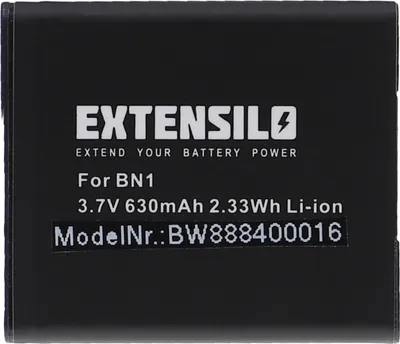 Produktbild von EXTENSILO Akku Ersatz für Sony NP-BN1 für Kamera (630 mAh, 3,7 V, Li-Ion)
