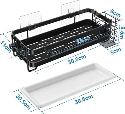 Produktbild von Famanu Spülbecken-Organizer mit Abtropfschale - Wand- und Standmontage