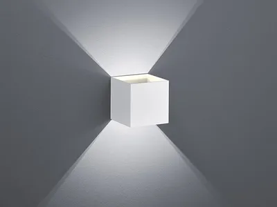 Produktbild von LED-Wandleuchte - weiß - Metall - 10 x 10 cm