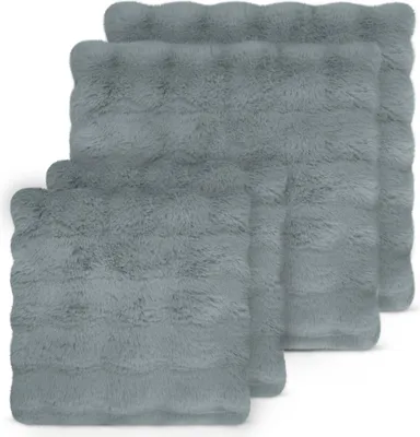 Produktbild von Aspero 4 Kissenbezüge aus Fellimitat 2x 45x45 cm, 2x 60x60 cm