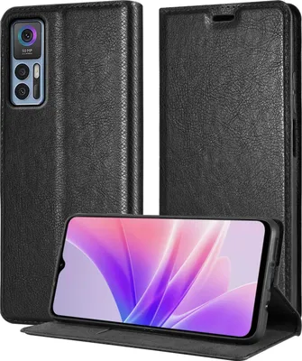 Produktbild von Cadorabo Hülle für TCL 30 (4G / 5G) / 30+ Schutz Hülle in Schwarz Handyhülle Etui Case Cover Magnetverschluss