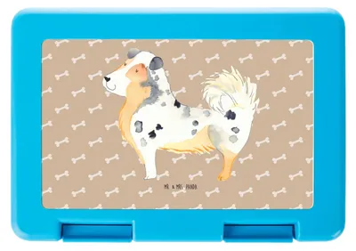 Produktbild von Mr. & Mrs. Panda Bento Box Hund Australien Shepherd - Hundeglück - Geschenk, Sprüche, Vorratsdose, Snackbox, Bentobox, Spruch, Familienhund, Brotbehälter, Lunchbox
