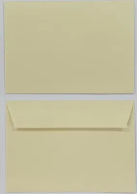 Produktbild von 100 Stück farbige Premium Briefumschläge Briefhüllen Kuvert, Caribic Perlweiß Creme (UMS-801) DIN C6 (114 x 162 mm), ohne Fenster, haftklebend, 90g/m² - Karibik Umschläge