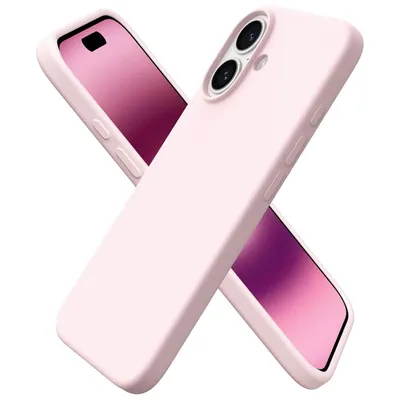 Produktbild von CoolGadget Handyhülle für Apple iPhone 16, Silikon, matt, rosa, mit erhöhtem Rand für Kamera- und Displayschutz, Staubschutz und voller Tastenfunktionalität