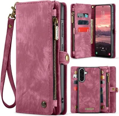 Produktbild von Samsung Galaxy A56 Hülle - CaseMe 008 2-in-1 Klapphülle & Back Cover mit Brieftasche - Rosa