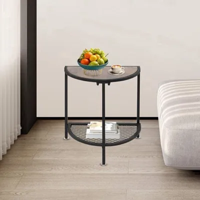 Produktbild von Couchtisch, 2-stöckig – mit Metallablage und platzsparendem Design – für das Wohnzimmer