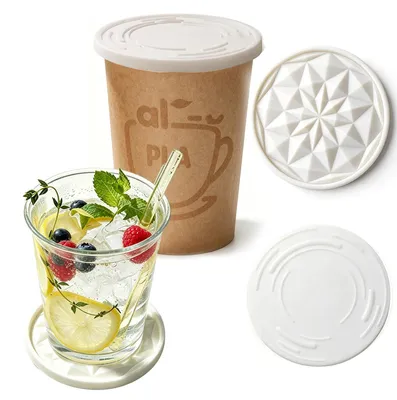 4er-Set Silikondeckel für Joghurtbecher 500 g, wiederverwendbar