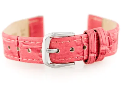 Produktbild von Ledergürtel für die Uhr W41 - Pink - 12mm