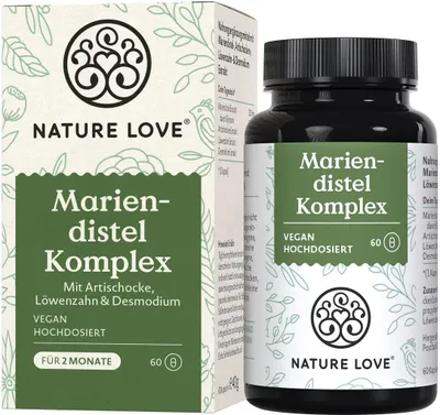 Produktbild von Nature Love Mariendistel Komplex | 60 Kapseln | vegan