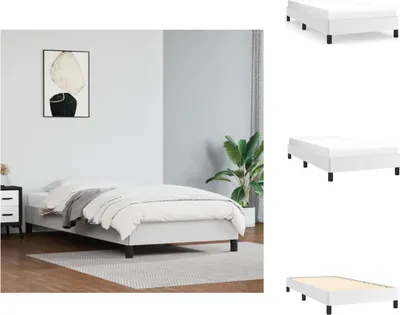 Produktbild von vidaXL Bettgestell Weiß 90x200 cm Kunstleder - Betten & Bettgestelle