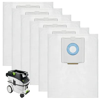 Staubsaugerbeutel 6er-Pack für Festool CT 36/CTM 36 E, 36 l