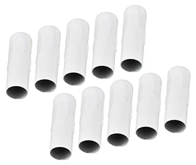 10x E14 Lampenfassungshülse, 25x80mm, Weiß