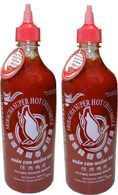 Produktbild von 2er-Pack FLYING GOOSE Sriracha sehr scharfe Chilisauce (2x 730ml) | SUPERSCHARF