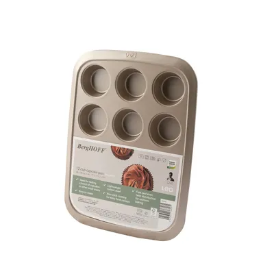 Produktbild von BergHOFF 3950545, Cupcake-/Muffin-Cups, Rechteckig, 0,08 l, 230 °C, Braun, 380 mm