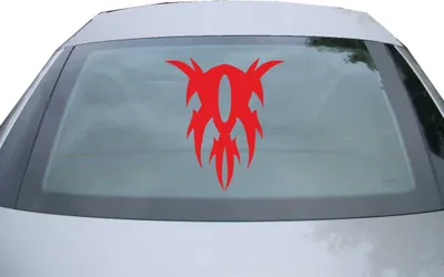 Produktbild von Indigos UG - Aufkleber Heckscheibe & Motorklappe DE7111 - rot - 600x545 mm - Yuuzhan Vong - Auto Scheiben Fenster Heckklappe Tuning Racing JDM - Die cut