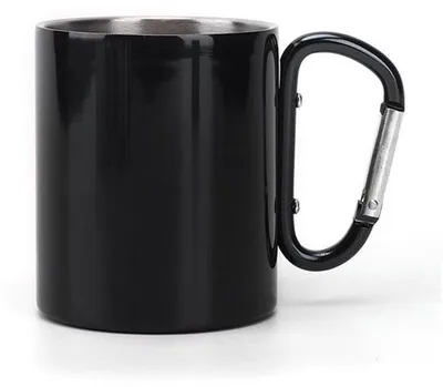 Imagen del producto de Taza de camping portátil de acero inoxidable, con capacidad de 300 ml