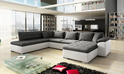 Produktbild von MIRJAN24 Ecksofa Niko Bis, Bettkasten und Schlaffunktion, Sofa vom Hersteller, Wohnlandschaft, Polstergarnitur (Soft 017 + Lux 06, Seite: Rechts)