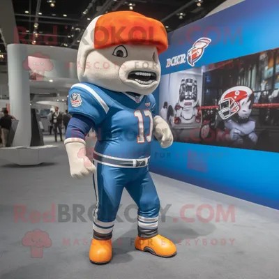 Produktbild von American REDBROKOLY Football Helm Maskottchen Kostüm figur gekleidet in Anzughose und Mütze