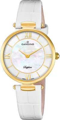 Produktbild von Candino C4670_1 Damen-Armbanduhr, Edelstahl-Gehäuse, Leder-Armband