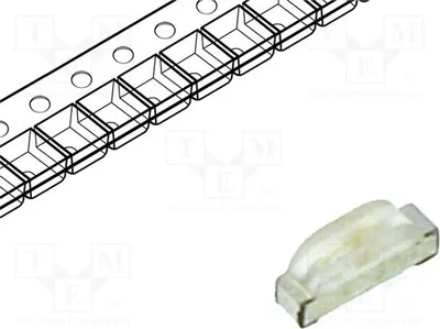 Productafbeelding van 5x LED, 2,8÷3,4V, 30÷70 mcd, 2,1x0,6x1mm, blauw, 120°, 0802 SMD, 20mA, OSB50802C1E, LED-diode