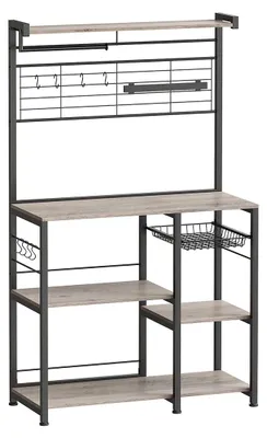 Produktbild von Küchenregal mit 12 Haken – Aufbewahrungsregal – platzsparend – 42 x 90 x 167,3 cm