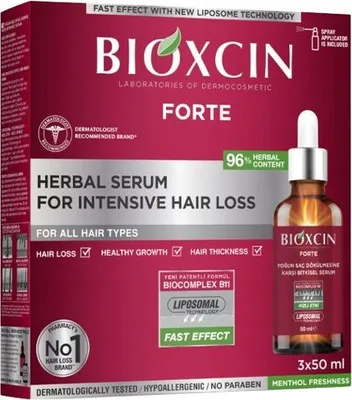 Image de Bioxcin Forte Sérum contre la forte chute des cheveux - 96% de contenu végétal