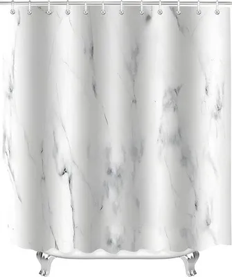 Produktbild von Famanu Duschvorhang Marmor 200 x 200 cm - mit gewichtetem Saum und schimmelresistenter Beschichtung