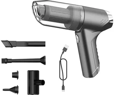 Obrázek produktu pro Ruční vysavač AIORBER 3 v 1, bezdrátový ruční vysavač, 120 W, do auta, domácnosti, kanceláře, na zvířecí chlupy, 21x17x6,3 cm, šedý