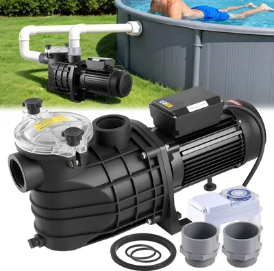 Produktbild von Pool- & Schwimmbadpumpe - Einstufige Filterpumpe - Leistung 3 kW - Fördermenge 35.000 l/h - Förderhöhe 19 m - Timer 24 h - Filterkorb - Für Aufstell- & Einbaupools & Spas
