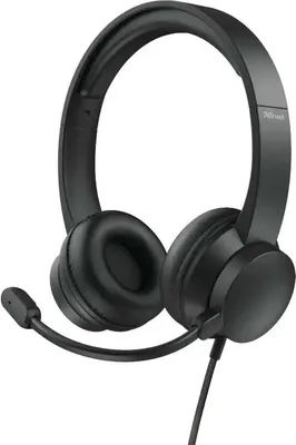Zdjęcie produktu dla Trust Rydo, Przewodowa, Połączenia/muzyka, 20 - 20000 Hz, 155 g, Zestaw słuchawkowy, Czarny