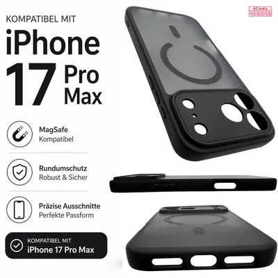 Produktbild von iPhone 17 Pro Max Hülle kompatibel mit MagSafe Magnet TPU Slim Kamera Schutz