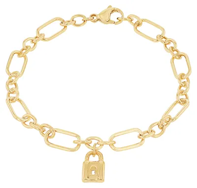Produktbild von Figaro Armband aus vergoldetem Edelstahl mit Schloss von s.Oliver