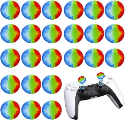 Obrázok produktu pre Joystick krytky 24 ks, silikónové, pre herné ovládače, viacfarebné, pre hranie