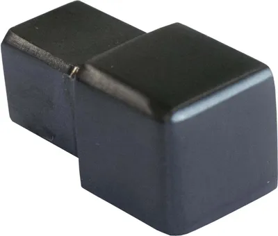 Produktbild von Dalsys Endstück für Fliesenschiene 10mm Quadratprofil Edelstahl Schwarz gebürstet, Fliesenprofil